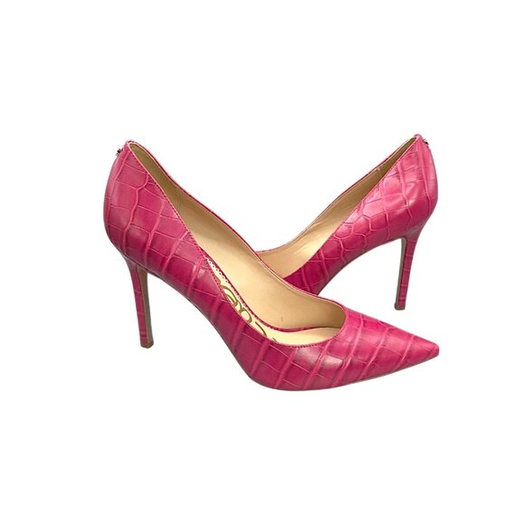 Sam Edelman Hazel Pumps – Hot Pink Croc Embossed – Size 10M - Picture 1 of 9